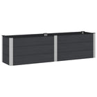 Verhoogde plantenbak 200x50x54 cm aluminium zwart