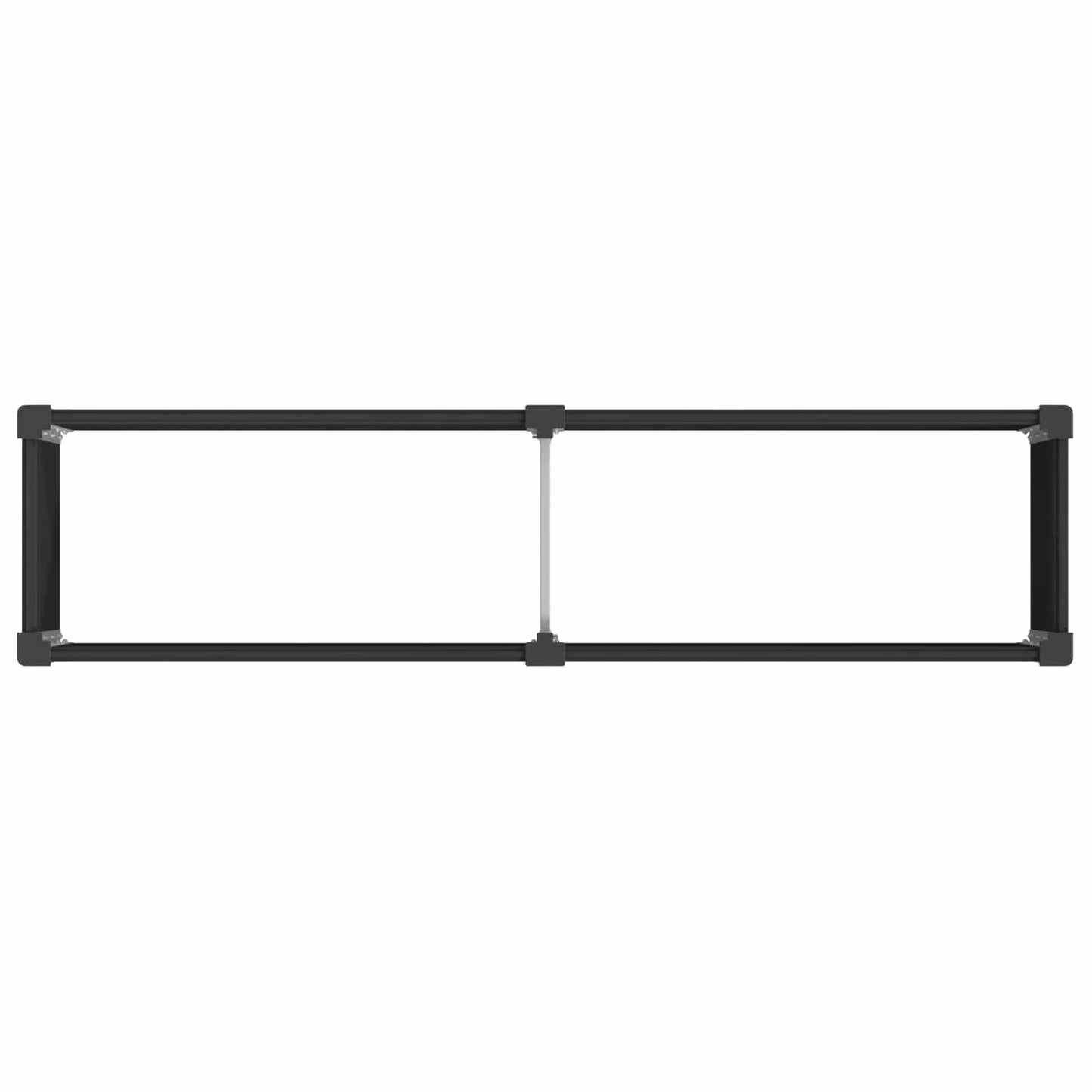 Verhoogde plantenbak Zwart 200 x 50 x 54 cm alu.