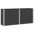 Verhoogde plantenbak 200x50x91 cm zwart WPC aluminium