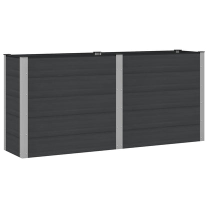 Verhoogde plantenbak Zwart 200 x 50 x 91 cm alu.