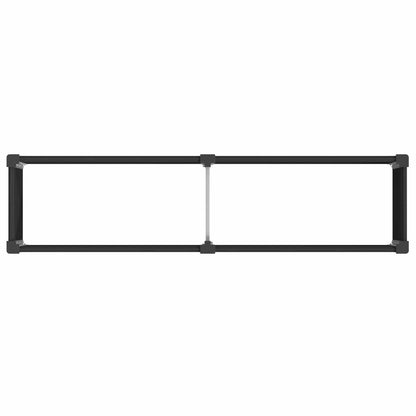 Verhoogde plantenbak Zwart 200 x 50 x 91 cm alu.