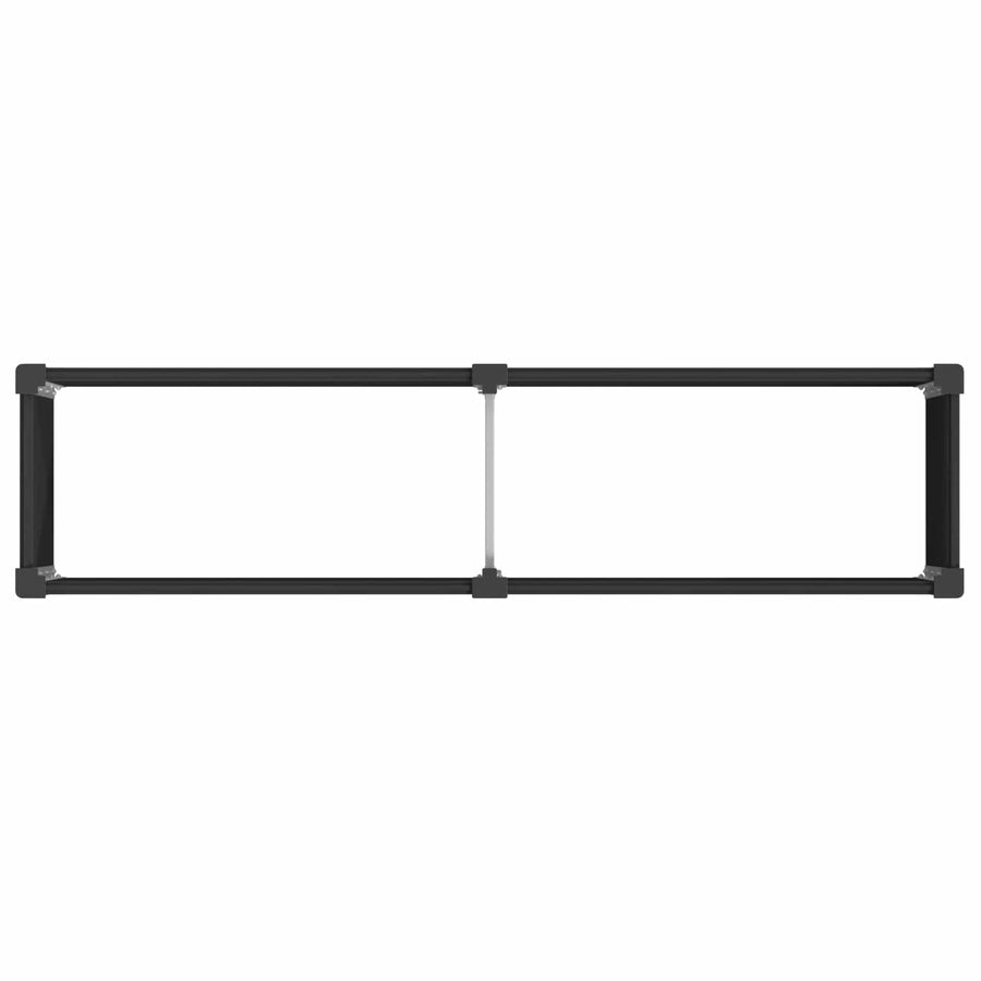 Verhoogde plantenbak Zwart 200 x 50 x 91 cm alu.