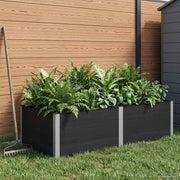 Plantenbak 200x100x54 cm aluminium zwart