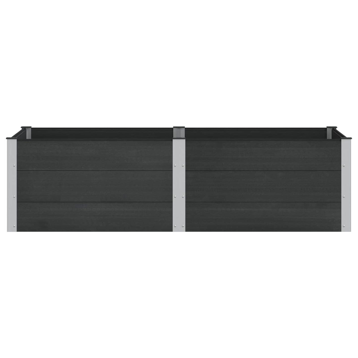 Verhoogde plantenbak Zwart 200 x 100 x 54 cm alu.