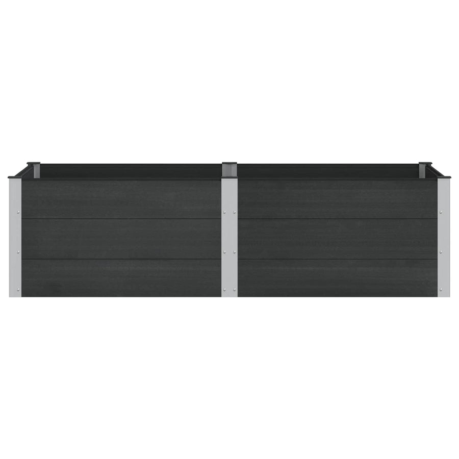 Verhoogde plantenbak Zwart 200 x 100 x 54 cm alu.