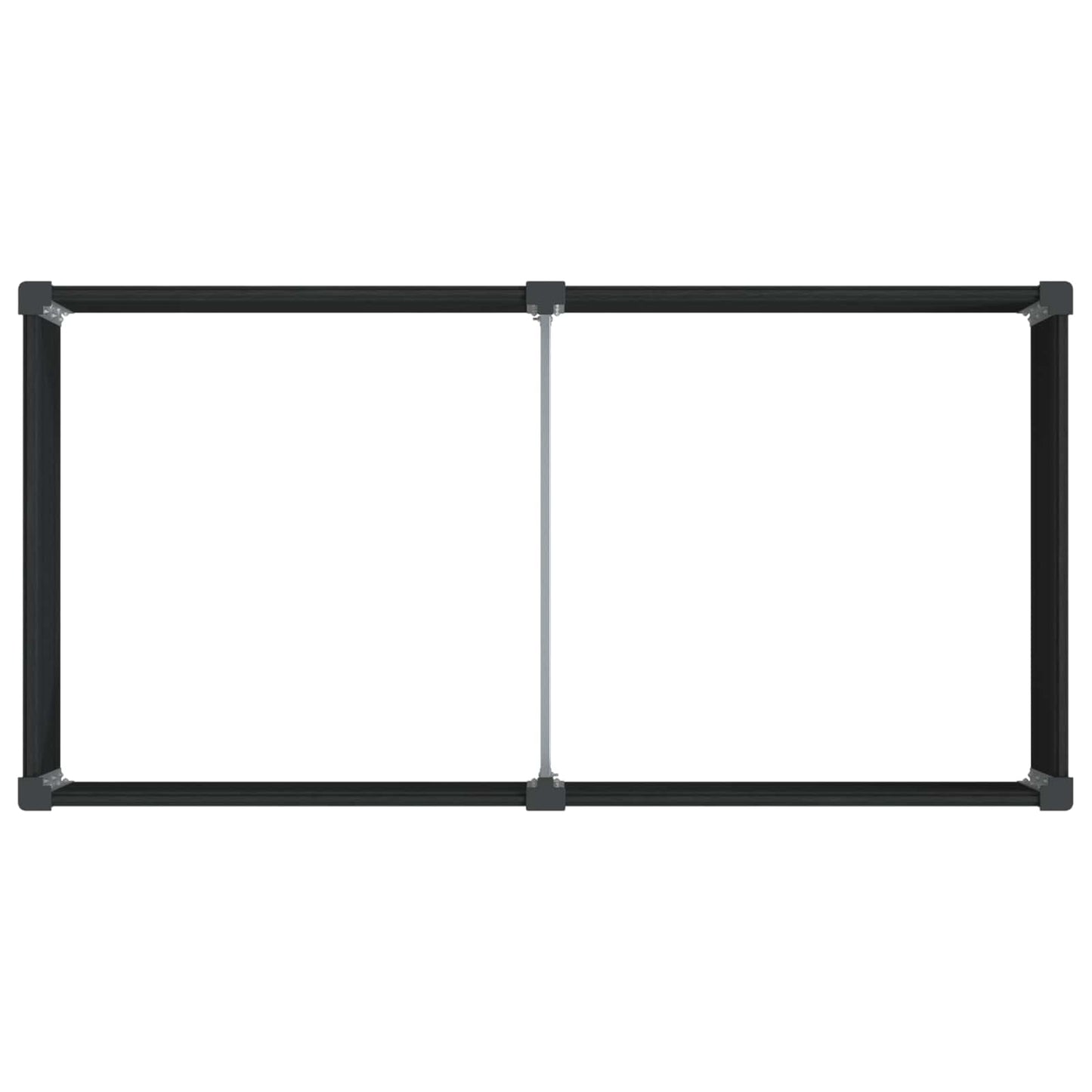 Verhoogde plantenbak Zwart 200 x 100 x 54 cm alu.
