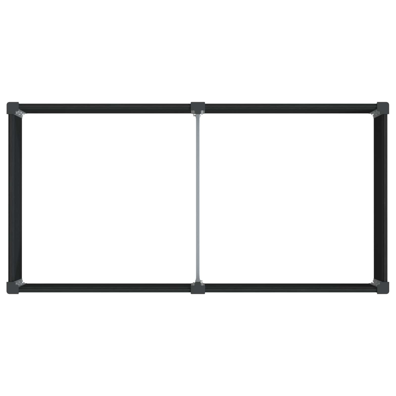 Verhoogde plantenbak Zwart 200 x 100 x 54 cm alu.