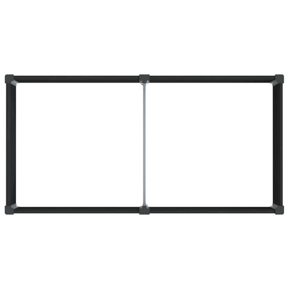 Verhoogde plantenbak Zwart 200 x 100 x 54 cm alu.