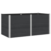 Plantenbak verhoogd 200x100x91 cm zwart WPC aluminium