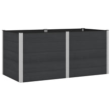 Verhoogde plantenbak Zwart 200 x 100 x 91 cm alu.