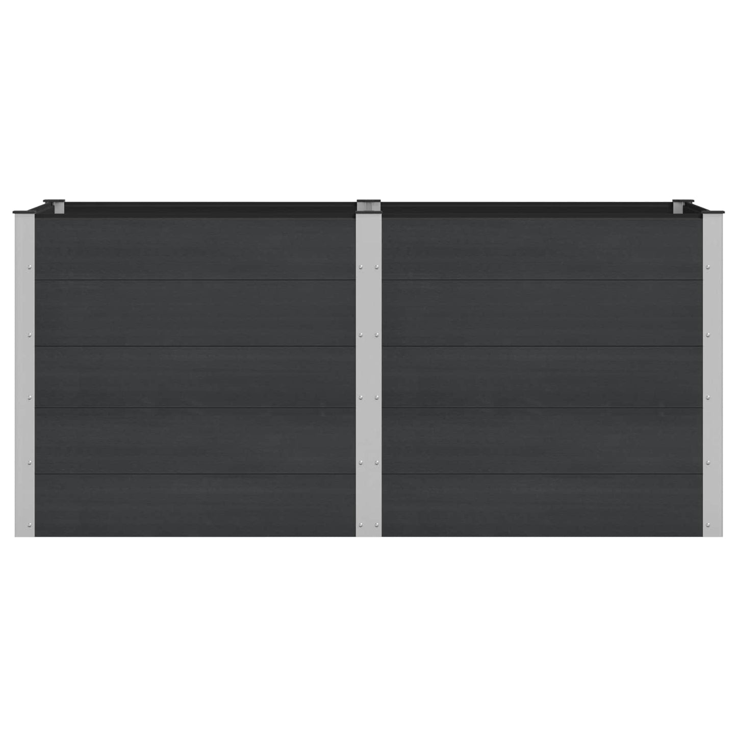 Verhoogde plantenbak Zwart 200 x 100 x 91 cm alu.
