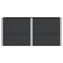 Verhoogde plantenbak Zwart 200 x 100 x 91 cm alu.
