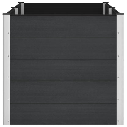 Verhoogde plantenbak Zwart 200 x 100 x 91 cm alu.