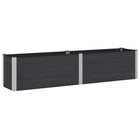 Plantenbak verhoogd 250x50x54 cm aluminium zwart
