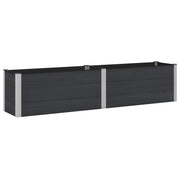 Plantenbak verhoogd 250x50x54 cm aluminium zwart