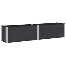 Verhoogde plantenbak Zwart 250 x 50 x 54 cm alu.