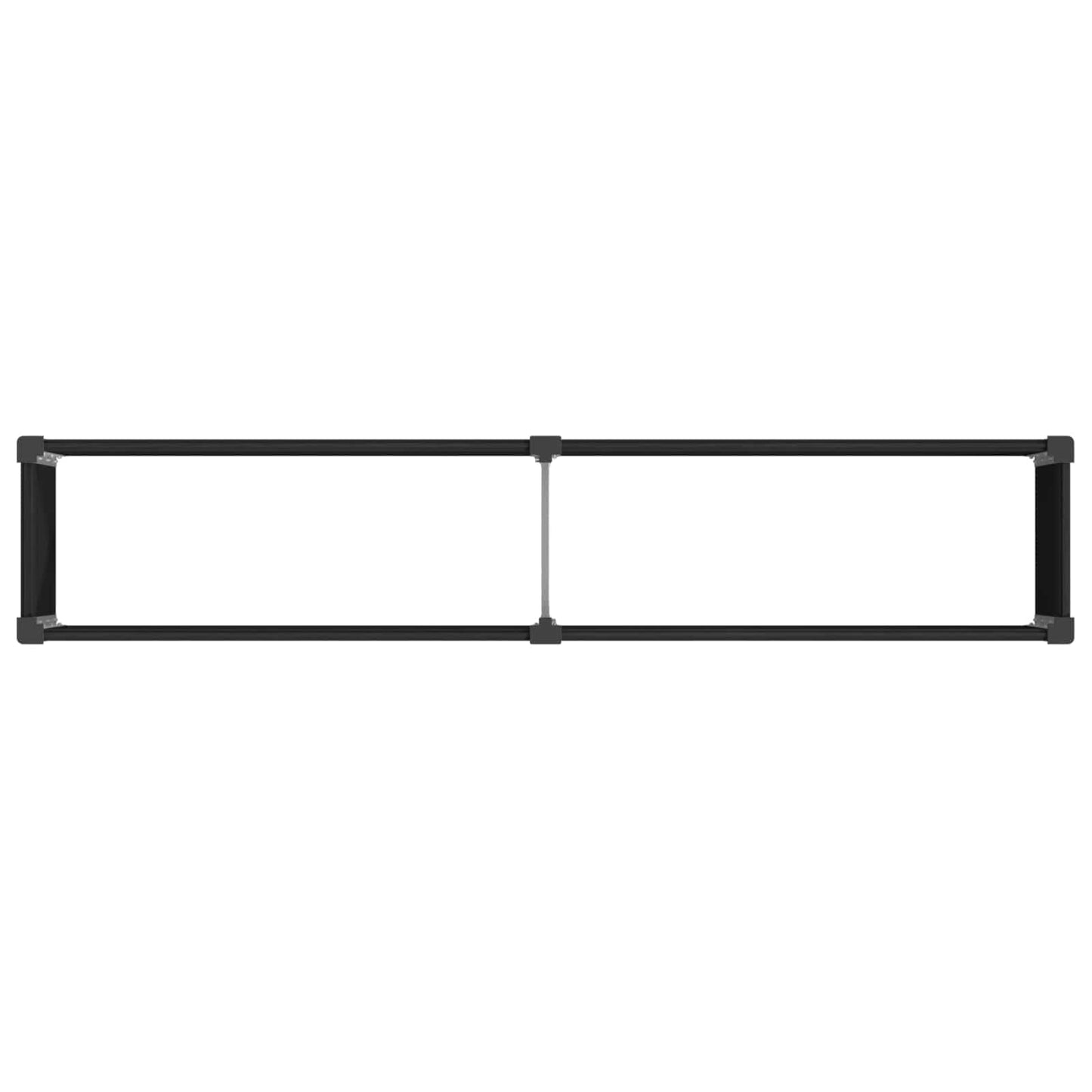 Verhoogde plantenbak Zwart 250 x 50 x 54 cm alu.