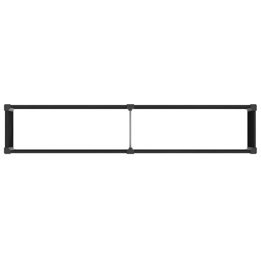 Verhoogde plantenbak Zwart 250 x 50 x 54 cm alu.