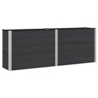 Plantenbak verhoogd 250x50x91 cm aluminium zwart