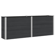 Plantenbak verhoogd 250x50x91 cm aluminium zwart