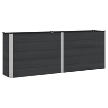 Verhoogde plantenbak Zwart 250 x 50 x 91 cm alu.