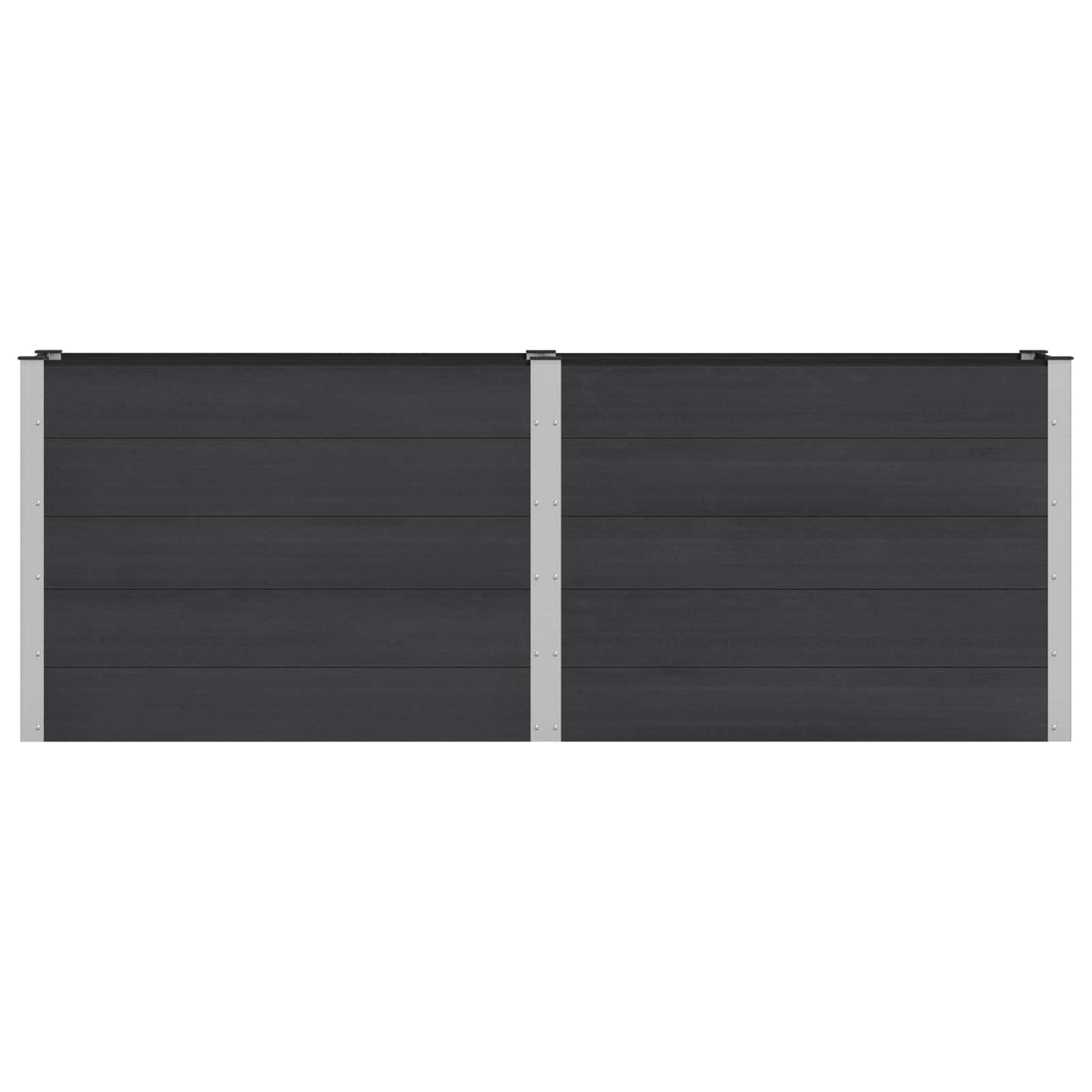 Verhoogde plantenbak Zwart 250 x 50 x 91 cm alu.