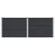 Verhoogde plantenbak Zwart 250 x 50 x 91 cm alu.