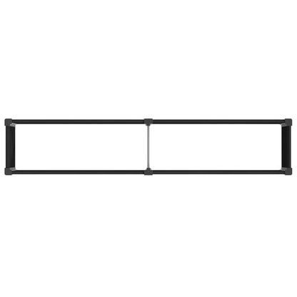 Verhoogde plantenbak Zwart 250 x 50 x 91 cm alu.