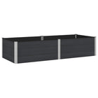 Raised Planter Black 250 x 100 x 54 cm aluminum.