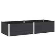 Plantenbak verhoogd 250x100x54 cm aluminium zwart