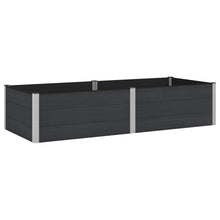 Verhoogde plantenbak Zwart 250 x 100 x 54 cm alu.