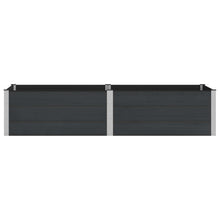 Verhoogde plantenbak Zwart 250 x 100 x 54 cm alu.