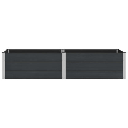 Verhoogde plantenbak Zwart 250 x 100 x 54 cm alu.