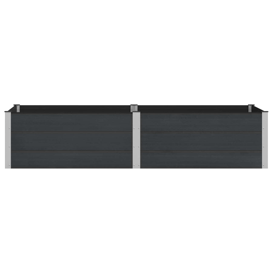 Verhoogde plantenbak Zwart 250 x 100 x 54 cm alu.