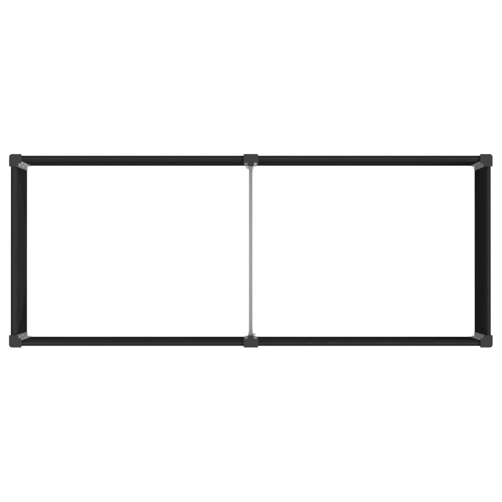Verhoogde plantenbak Zwart 250 x 100 x 54 cm alu.
