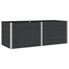 Verhoogde plantenbak 250x100x91 cm zwart aluminium WPC