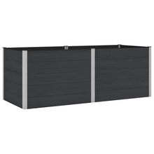 Verhoogde plantenbak Zwart 250 x 100 x 91 cm alu.