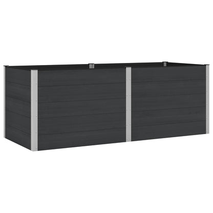 Verhoogde plantenbak Zwart 250 x 100 x 91 cm alu.