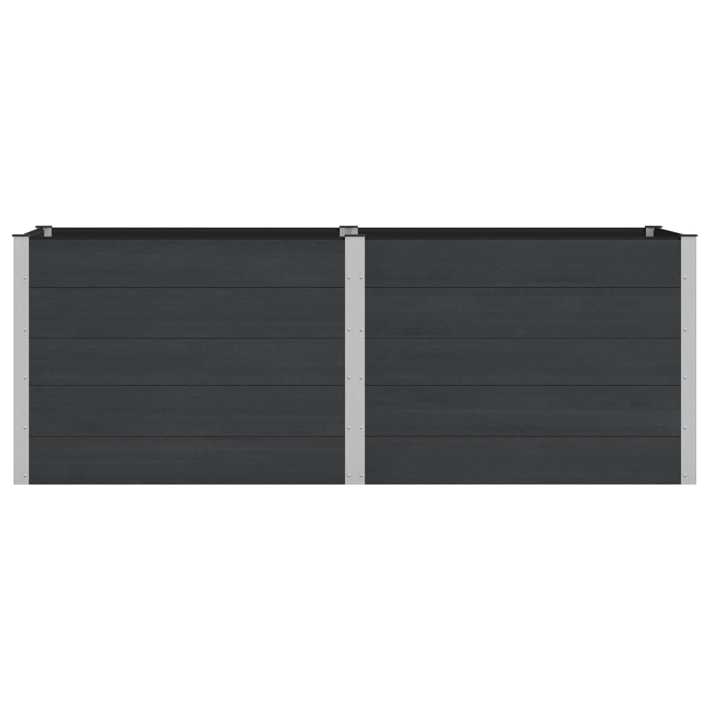 Verhoogde plantenbak Zwart 250 x 100 x 91 cm alu.