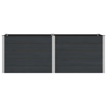 Verhoogde plantenbak Zwart 250 x 100 x 91 cm alu.