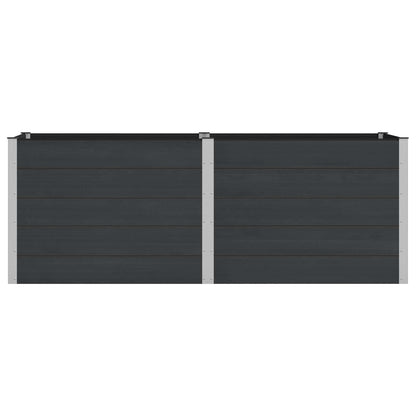 Verhoogde plantenbak Zwart 250 x 100 x 91 cm alu.