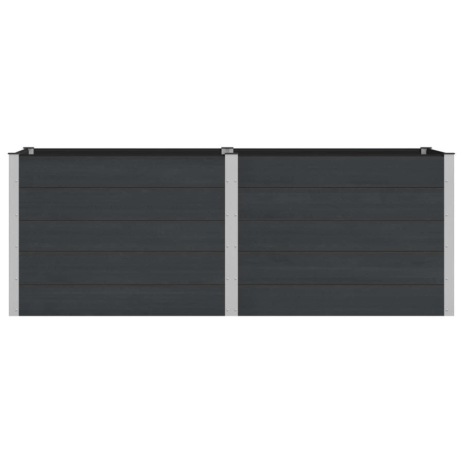 Verhoogde plantenbak Zwart 250 x 100 x 91 cm alu.