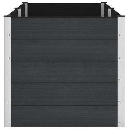 Verhoogde plantenbak Zwart 250 x 100 x 91 cm alu.