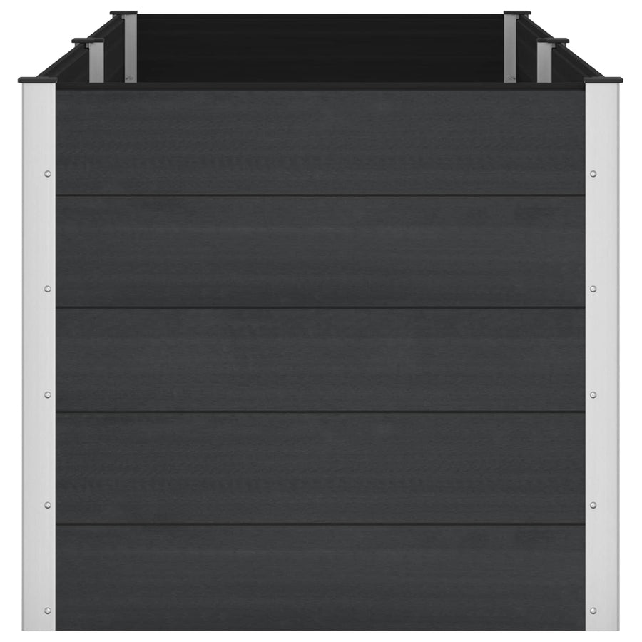 Verhoogde plantenbak Zwart 250 x 100 x 91 cm alu.
