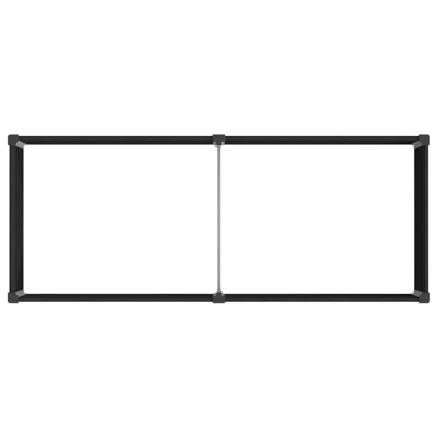 Verhoogde plantenbak Zwart 250 x 100 x 91 cm alu.
