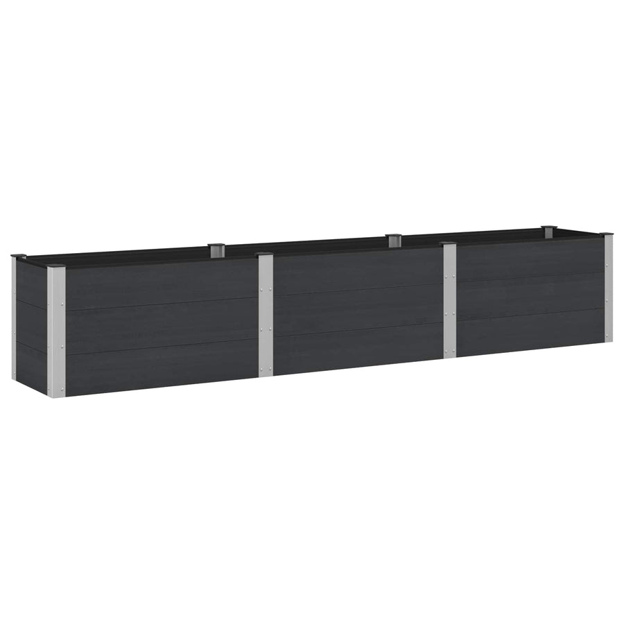 Verhoogde plantenbak Zwart 300 x 50 x 54 cm alu.
