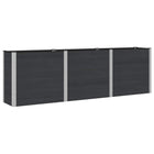Verhoogd plantenbed 300x50x91 cm zwart aluminium WPC