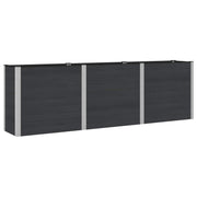 Verhoogd plantenbed 300x50x91 cm zwart aluminium WPC