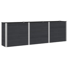 Verhoogde plantenbak Zwart 300 x 50 x 91 cm alu.