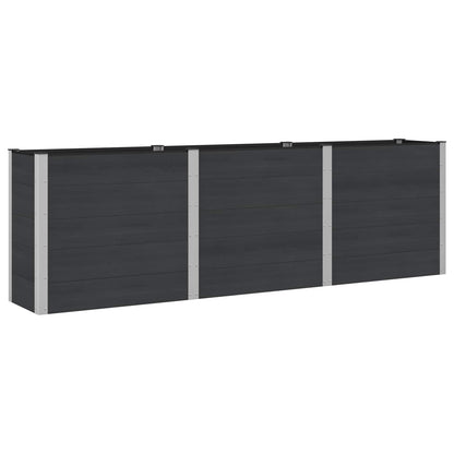 Verhoogde plantenbak Zwart 300 x 50 x 91 cm alu.